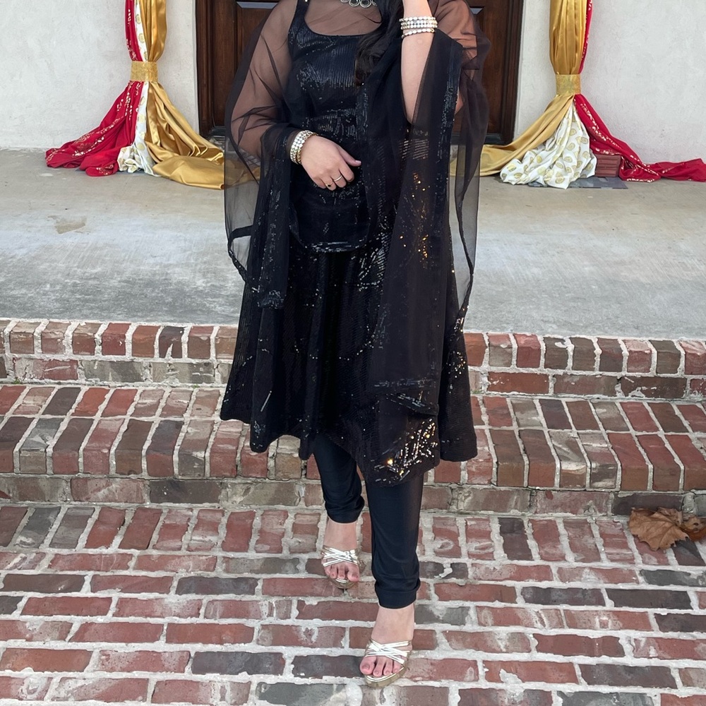 Black sequin suit
